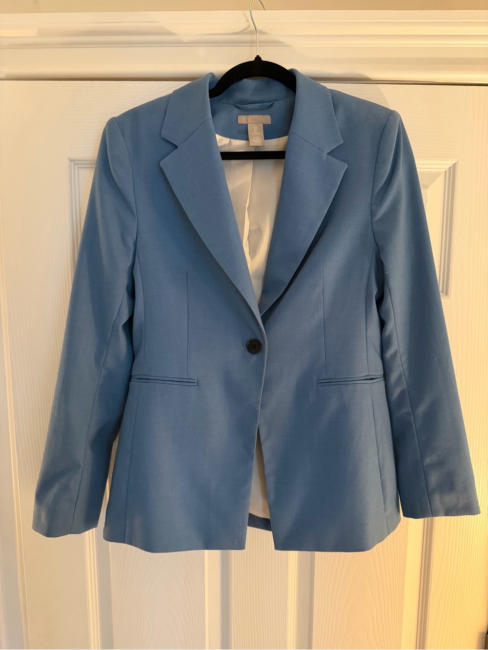 H&M Tailored Light Blue Women's Blazer Jacket - Classic Single-Button